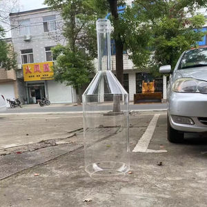 Entonnoir en acrylique transparent OEM, filtre écologique, style classique, entonnoir à poudre avec montage facile, tige courte pour le stockage - Product Image 1