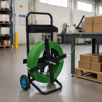 Chariot manuel de distribution de fil de cerclage PET, enrouleur de sangles en plastique, distributeur de sangles PET PP, chariot d'outillage de cerclage