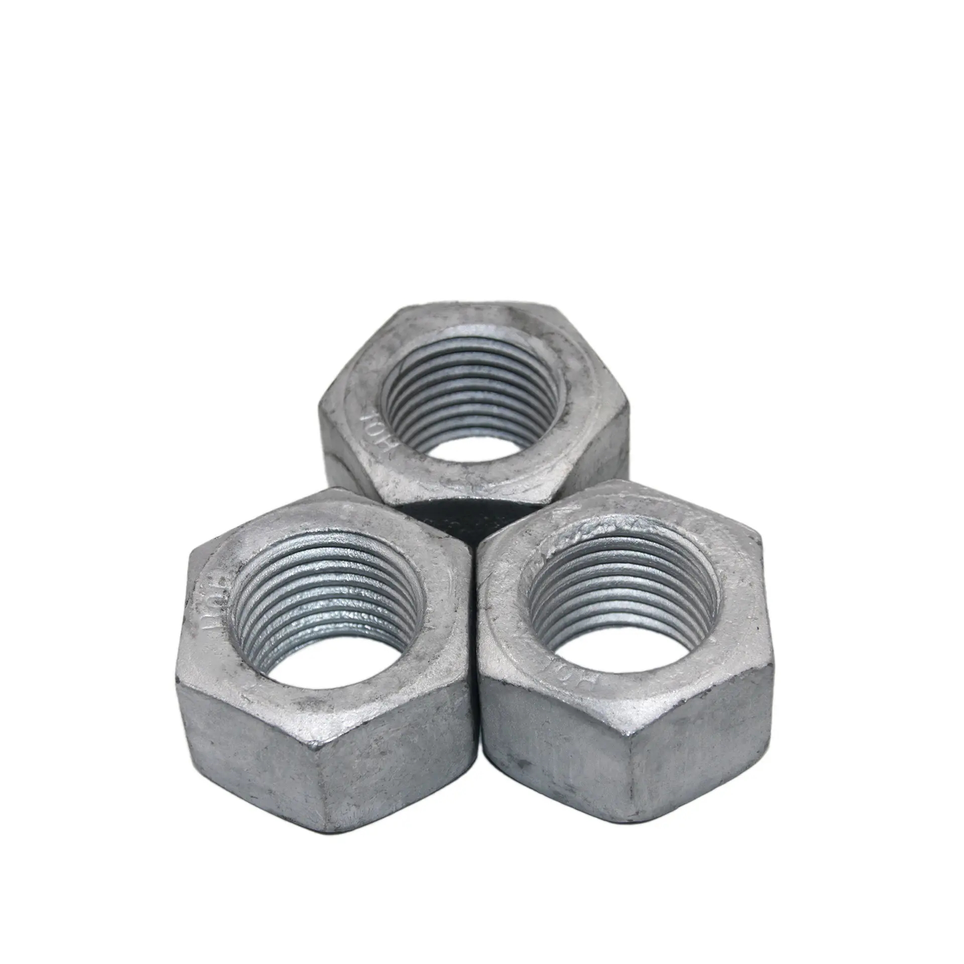 Écrou hexagonal DIN934 HDG ASME B 18.2.2 Écrous hexagonaux M16 Écrou hexagonal de qualité 4.8 galvanisé à chaud