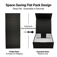 Vente flash - Boîte cadeau magnétique pour Thanksgiving - Logo personnalisé - Emballage en papier rigide pliable - Boîte de luxe avec fermeture magnétique