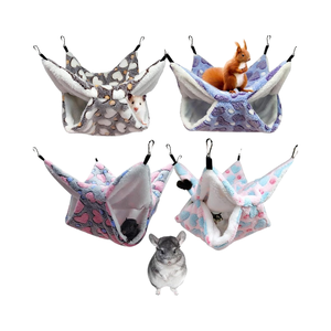 Lichtgewicht Fluwelen Hangende Hangmat Voor Rat Cavia Papegaai Suikerzweefvliegtuig-Accessoires Voor Huisdieren - Product Image 1