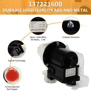 Washer Drain <b>Pump</b> 220V Electric Plastic Durable Household Laundry Appliance Part - Product Image 3