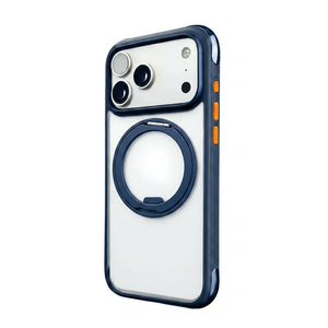 เคสโทรศัพท์ iPhone 18 Pro Max 17 16 รุ่นพรีเมียม ป้องกันแรงกระแทก แข็งแรง โปร่งใส ด้านหลังทำจาก PC รูปทรงตัวยู ป้องกันการตก พร้อมขาตั้งแม่เหล็กหมุนได้ 360 องศา - Product Image 5