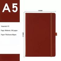 Carnet de notes économique en cuir PU avec logo personnalisé, couverture rigide, 100 feuilles, journal quotidien, cadeau