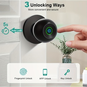 電子寝室インテリアドアPrivicyロックデジタルTuyaアプリ指紋スマートドアノブ - Product Image 2