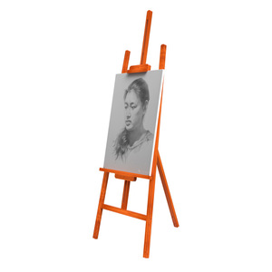 Chevalet en bois Zhengfeng Bamboo Industry, hauteur réglable, pour peinture, art, croquis, dessin, rectangle, rouge - Product Image 5