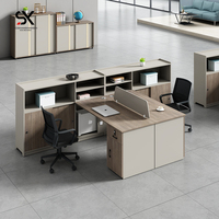 Table de finances en bois moderne simple meubles combinaison de chaise de bureau 2/3/4/6 porte-carte d'écran de Position artificielle