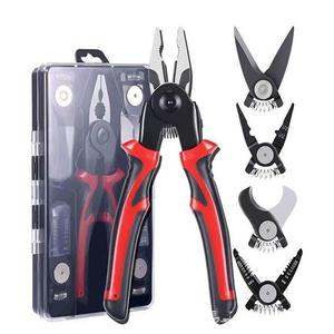 Juego de alicates reemplazables multifuncionales 5 en 1, alicates de alambre de acero Industrial, herramienta peladora de cables, herramienta explosiva transfronteriza - Product Image 3