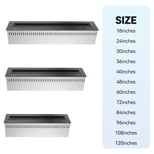 Cheminée à éthanol intérieure moderne de luxe personnalisée de 18 pouces en acier inoxydable avec télécommande, idéale pour appartement - Vente chaude - Product Image 6