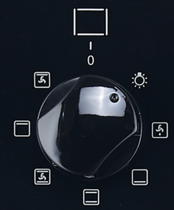 Lò nướng điện Tích hợp 24 "60cm với 7 chức năng, núm điều khiển, Lò Nướng tường bếp 2.2 khối màu đen 62l - Product Image 3