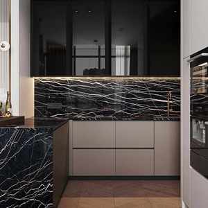 2024มาใหม่ตู้ครัวอัจฉริยะเคลือบแล็กเกอร์อะคริลิคแบบบูรณาการแผงประตูก๊อกน้ำแพ็คแบนการรักษาพื้นผิวออกใหม่ - Product Image 1