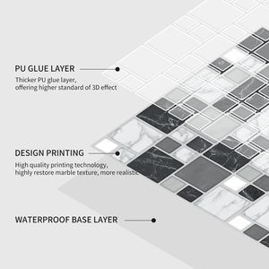 Papel Tapiz Moderno 3D para Baño, Adhesivo de <span class=keywords><strong>Ladrillo</strong></span> Tridimensional, Adhesivos de Pared Impermeables y Resistentes <span class=keywords><strong>a</strong></span> la Humedad para Baños - Product Image 3
