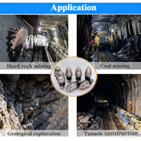 Forets de cisaillement coniques hydrauliques pour mine de charbon, coupeur de longwall, pointes en carbure de tungstène, résistant à l'usure, extérieur rapide