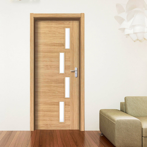 Porte d'entrée et cadre en bois composite Hihaus <span class=keywords><strong>Nyatoh</strong></span>, contreplaqué, âme pleine, placage bois dur - Product Image 3