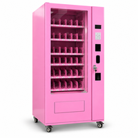 Distributeur automatique de snacks et de boissons, type boîte mystère, sans surveillance, rose, pour cosmétiques en libre-service