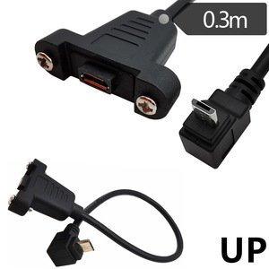 <b>Micro</b> <b>Usb</b> Type <b>B</b> Adapter 0.3M Right Angle With Screw Mounting For Digital Devices - Product Image 2