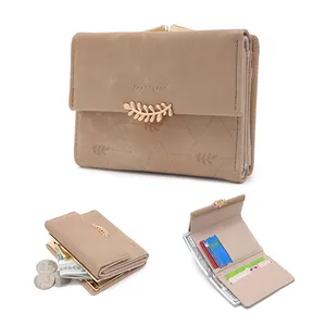PRETTYZYS cüzdan yeni yaprak şekli donanım kadın cüzdan kadın küçük cüzdan PU deri bayan çantalar moda