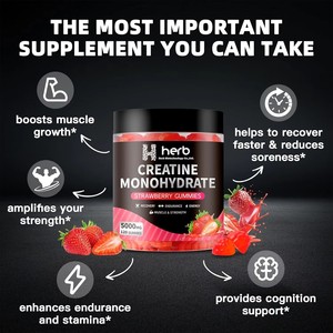 Creatina Monohidrato 5000mg, Marca Privada OEM/ODM, Suplementos Alimenticios para Adultos, Gomitas de Creatina Pura para el Control de la Energía - Product Image 2