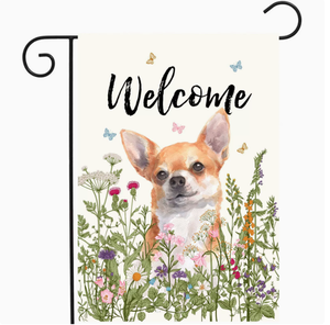 Drapeaux de jardin pliables personnalisables promotionnels printemps-été avec motif floral et design Boston Terrier – Panneau extérieur, cadeau - Product Image 4