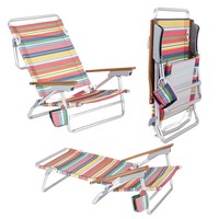 Chaise pliante de camping et barbecue en métal, personnalisable, avec dossier réglable en 5 positions, pour l'extérieur, la plage et les événements.