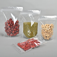 Sachet Doypack refermable de qualité alimentaire imprimé en héliogravure avec fermeture éclair, emballage plastique transparent pour noix, personnalisable