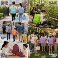 Échantillon Gratuit RTS – Sac à Dos Scolaire en Tissu Oxford 600D de Grande Qualité – Ensemble Imperméable 3 Pièces pour Étudiants