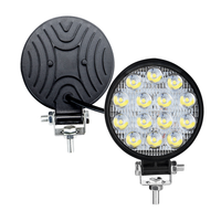 Phare de travail LED rond universel 12V 4 pouces 42W pour 4x4, tout-terrain, VTT, UTV, camion, tracteur, moto, feux de brouillard