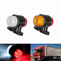 Feu de position latéral LED 12V-24V pour camion, blanc ambre rouge, 3 fils, étanche, pour remorque, poids lourd, bus, fourgonnette