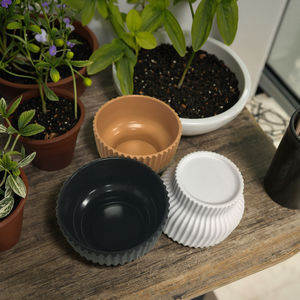 Vasi Eleganti Bianchi dal Design Nordico Moderno <span class=keywords><strong>in</strong></span> Plastica/Melamina Effetto Ceramica per Uso Domestico o per Centri Commerciali - Product Image 5