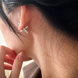 S925 Sterling Silver Cross Stud <b>Earrings</b> Geometric Design For Gift 925 Silver Ear <b>Post</b> - Product Image 2
