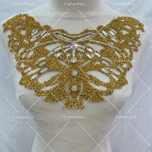 2022 Quality Ceiling High-quality Factory Direct Sales Bridal Shoes Crystal Beads Rhinestone Applique