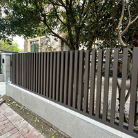 Clôture en tube carré en aluminium thermolaqué, design moderne personnalisé GS, facile à installer, pour la sécurité et l'intimité de la maison et du jardin