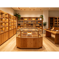 Fournisseur d'usine : Vitrine humidor à cigares commerciale à double porte avec éclairage LED, personnalisable