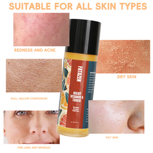 FATAZEN Tonique Visage Nuit, <span class=keywords><strong>Complexe</strong></span> Sébo-régulateur, Éclaircissant, Exfoliant Doux, Détoxifiant, Hydratation Intense, Resserre les Pores, à <span class=keywords><strong>la</strong></span> Vitamine A - Product Image 4
