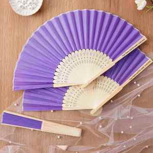 พัดงานแต่งงานพิมพ์โลโก้ตามสั่ง พัดเทศกาลส่วนตัว ทำจากไม้ไผ่ กระดาษ ผ้าไหมสีขาว งานฝีมือแกะสลักแบบญี่ปุ่นสำหรับเจ้าสาว - Product Image 6