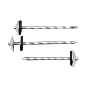 Clavos espiral Para techos CON jebe 1 3/4นิ้วหัวร่ม2นิ้วตะปูหลังคาลูกฟูกชุบสังกะสีพร้อ<span class=keywords><strong>ม</strong></span>เครื่องซักผ้ายาง - Product Image 5
