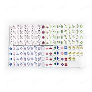 Hot Sale 2-Layer 160 Acrylic Tiles Amber Bamboo American <b>Mahjong</b> <b>Set</b> <b>Mahjong</b> Tiles for Game Eco-Friendly - Product Image 6