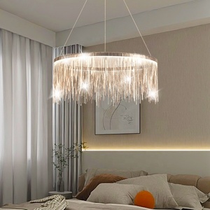 Minimalist Style Lighting Modern Tassel Chandelier LED Dining Room Luxury Art Living Pendant <b>Lamp</b> HM-SY-C-1760 Modern Tassel Cha - Product Image 5