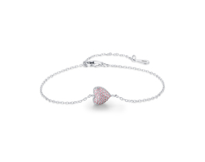 Ailmay Real 925 Sterling Silver Rhodium Plated Cubic Zirconia <b>Adjustable</b> <b>Bracelet</b> Fashion Crystal Wedding Women's Classic Gift - Product Image 2