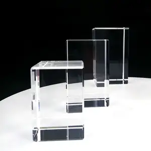 High Quality Crystal Crafts K9 Blank Glass Cube Custom Logo Block Crystal Decoration