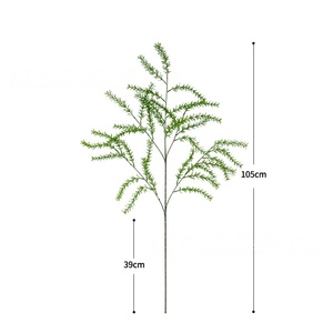 Plante artificielle verte en plastique, style nordique, écologique, pour décoration de sol, 3-4 pieds, fausse branche d'asperge et <span class=keywords><strong>romarin</strong></span> - Product Image 5