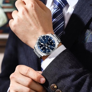 Montres de luxe originales pour hommes, lumineuses, étanches, avec date, montre de bureau pour hommes, acier inoxydable, quartz, montre-bracelet pour homme - Product Image 3