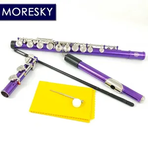Flûte en cuivre MORESKY, 16 trous fermés, clé de Do, violette avec clé Mi, MFL-604 - Product Image 3