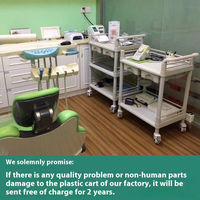 Chariot d'hôpital en plastique pour salon de beauté avec équipement essentiel pour le soin et le remplacement de médicaments