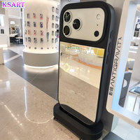 Escultura de Teléfono Móvil Grande Hecha a Mano de Fibra de Vidrio para Exhibición en Escaparates de Tiendas, Decoración para Celebridades de Internet, Espejo