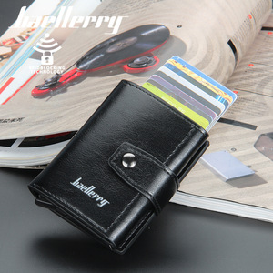 Baellerry Men's Card Holder 4 Inch PU Leather <b>RFID</b> Blocking Multi Slot <b>Wallet</b> for Credit Cards Everyday Use - Product Image 3