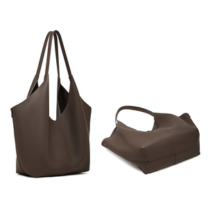 Cuir Pleine Fleur Haute Capacité Sac Tote Fabricant Gros Multifonctionnel Vintage Pratique Quiet Luxury Épaule Hobo Sac Laptop - Product Image 5