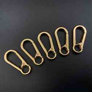 Porte-clés de printemps en métal vintage, mousqueton de type carabiner noir, simple et robuste, pour clés de voiture, accessoire - Product Image 3