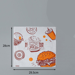 Custom Wax Paper Greaseproof Paper Cookies Package for Sandwich Burger Wrapping Food Package - Product Image 3