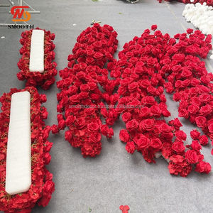 Suave seda artificial rosa en forma de corazón propuesta de boda entrada flor arco 1,8-2,4 m Tamaño personalizable - Product Image 6